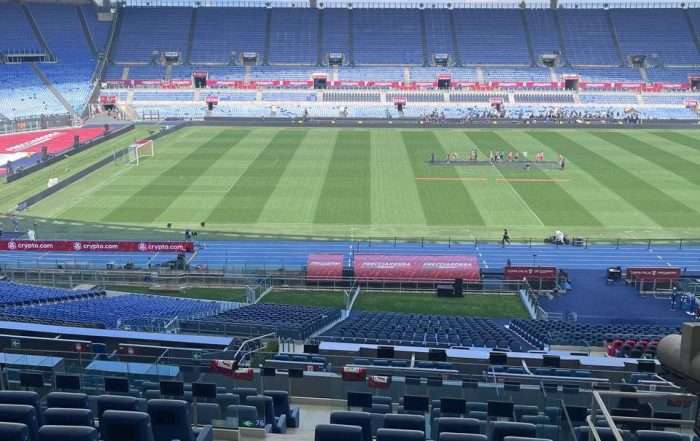 Vista dell'interno dello stadio olimpico di roma
